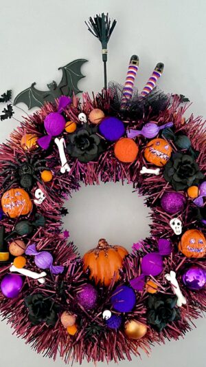 Halloween krans Ø 33 cm.