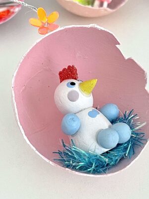 Påskeophæng af æggeskal