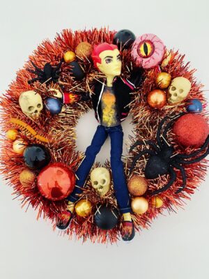 Halloween krans orange