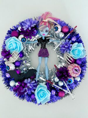 Halloween krans lilla/blå