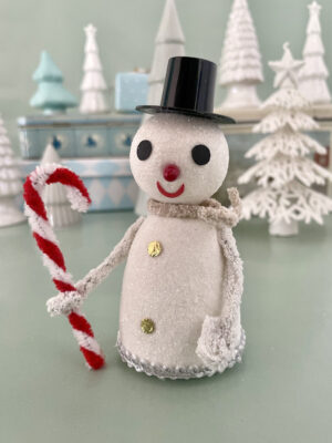 Snemand i retro stil, hvid