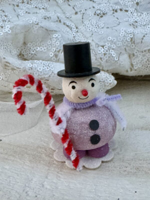 Snemand i retro stil, lilla