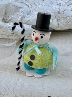 Snemand i retro stil, grøn