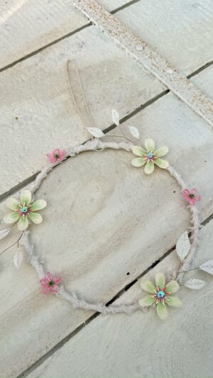 Krans med blomster
