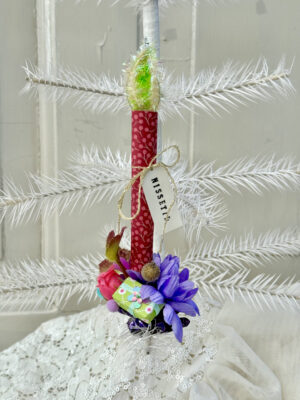 Julelys af gammel lysholder "Nissetid"