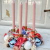 Adventskrans - blå, røde og hvide farver - Image 2