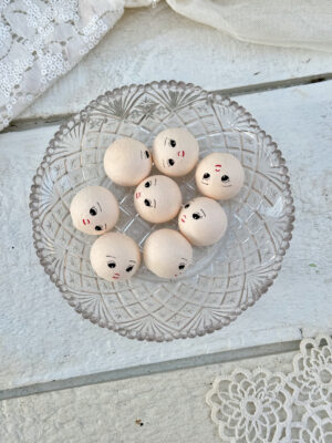 Vat hoveder light skin, store,  8 stk. runde øjne