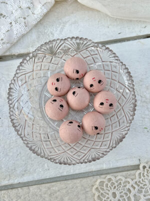 Vat hoveder medium light skin, store, 8 stk. runde øjne