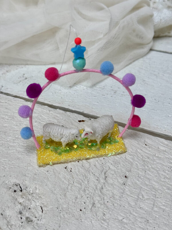 Ophæng Pompon med 2 får - Image 2
