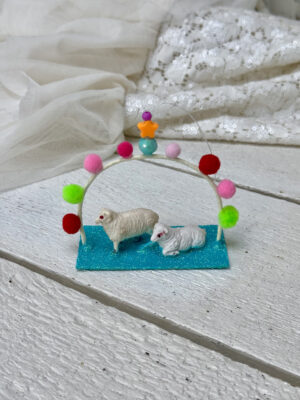 Ophæng Pompon med 2 får