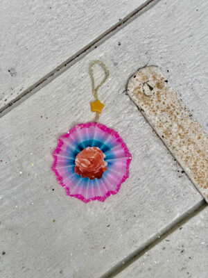 Rosette pink, lyserød, blå