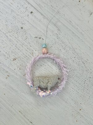 Mini ophæng med får - Lys lilla