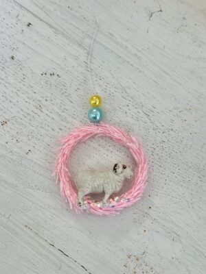 Mini ophæng med får - Lyserød