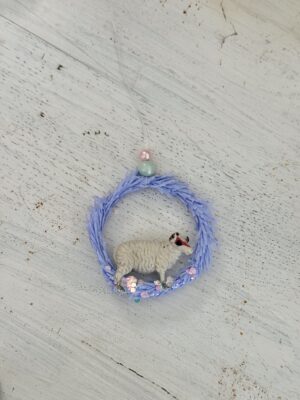 Mini ophæng med får - Blålilla